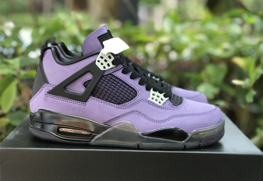 Travis Scott x Air Jordan 4 Retro Purple  AJ4-766302     36-47.5